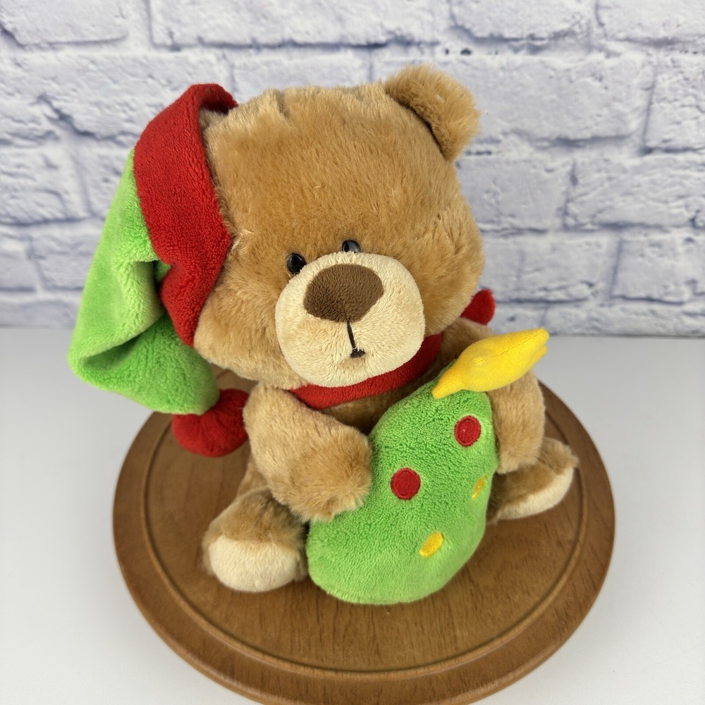 Sound N Light Animatronics Christmas Bear Tree Plush Sings Music Santa Baby